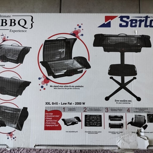 Serton BBQ grill with glass lid like new