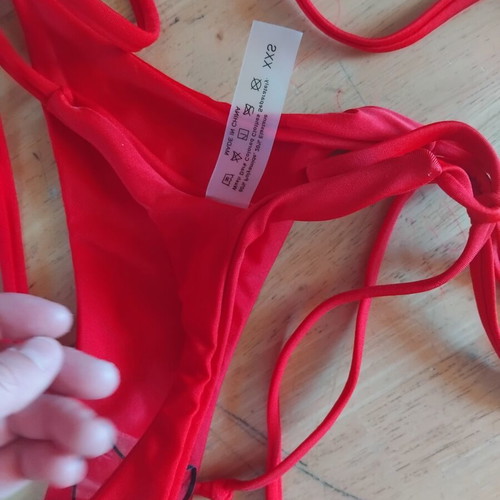High Waist Swimsuit new, size XXS, solid red
