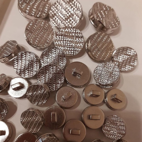 Silver buttons new, pack of 31 pieces