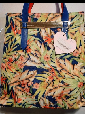 Τσάντα Anna Smith Aloha Tropical tote διπλή καινούργια με καρτελάκι