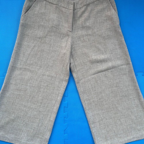 Raxevsky beige zip culottes pants, like new, size Large