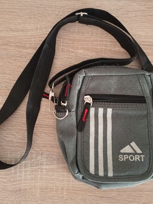 Shoulder bag daily athletic like new, gray with pockets