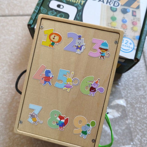 Wooden Busy Board Montessori with LED Lights new