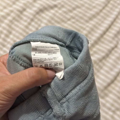 Benetton corduroy pants, turquoise, size 110 cm, age 4-5