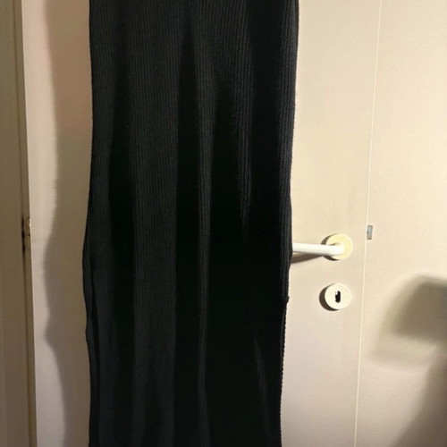 Black sleeveless knitted debardeur dress XL like new