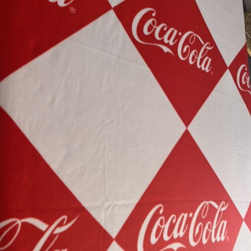 Coca Cola fleece blanket new with gift bag
