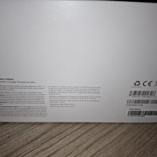 Google Stadia Founder's Edition console bundle with 3 controllers