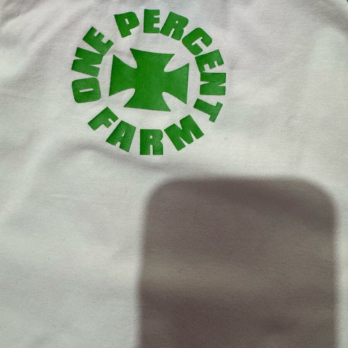 1% White T-shirt like new, size M