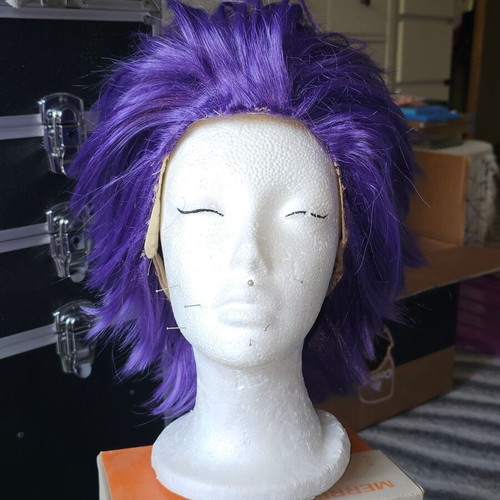 Cosplay Wig Shinsou Hitoshi like new, bright purple heat resistant fibers