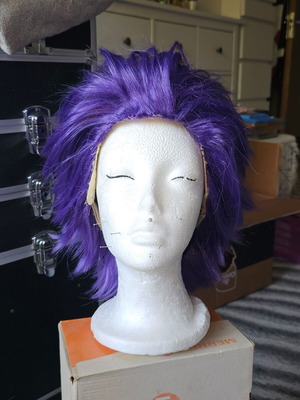 Cosplay Wig Shinsou Hitoshi like new, bright purple heat resistant fibers