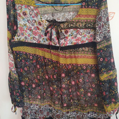 Boho blouse like new, multicolored, size L