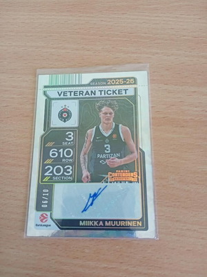 Mikka Muurinen Auto Panini Euroleague Contenders 6/10 σαν καινούργιο