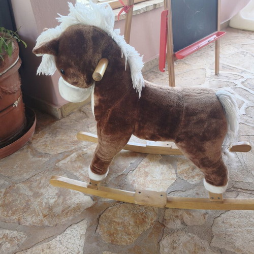Wooden rocking horse used children's toy