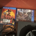 PlayStation 4 κονσόλα μεταχειρισμένη με παιχνίδια, χειριστήριο και ακουστικά