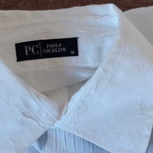 Paolo Cocalini men's summer shirt size M, like new, white and blue