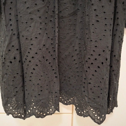 Black broderie dress Large like new