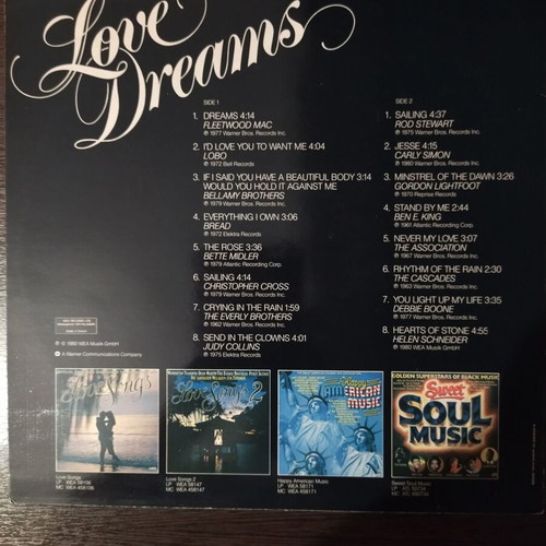 Love Dreams vinyl collection, like new, 2 records