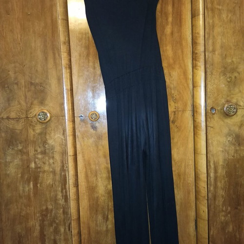 Women's jumpsuit used, size L, black with stones and zipper