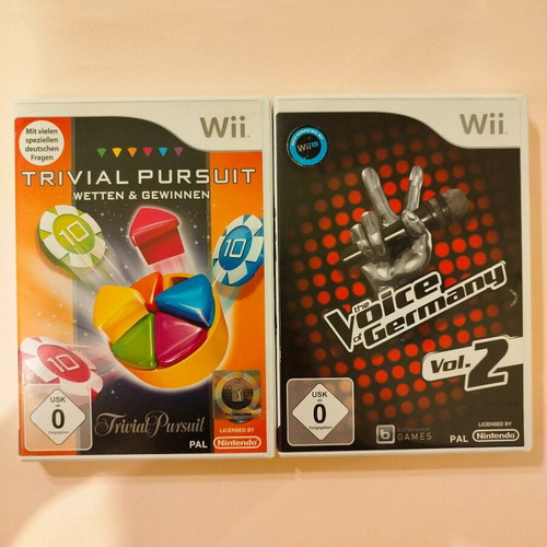 Trivial Pursuit and The Voice Wii used