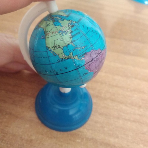 Globes used, set of 5 pieces for children's desk