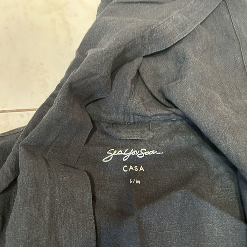 Handmade linen bathrobe like new, comfort at home, size S M