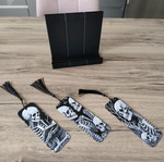 Set of 3 handmade bookmarks with skeletons, new