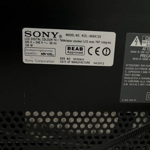 Sony Bravia KDL-NX720 3D 46-inch LED Full HD TV used