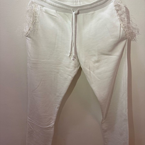 Two-piece set with feathers Large, like new, white