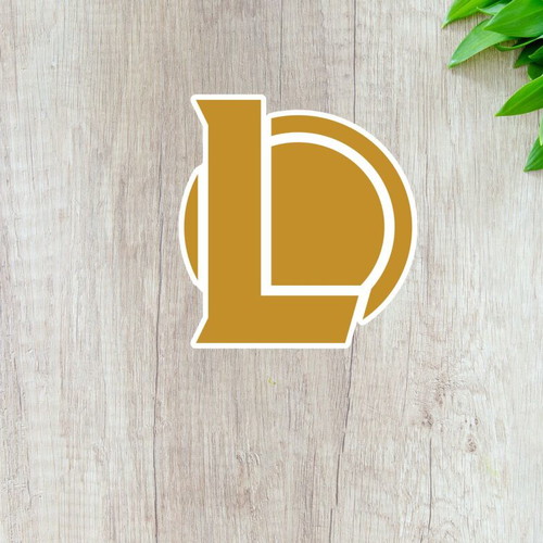 League of Legends logo sticker on glossy paper made to order
