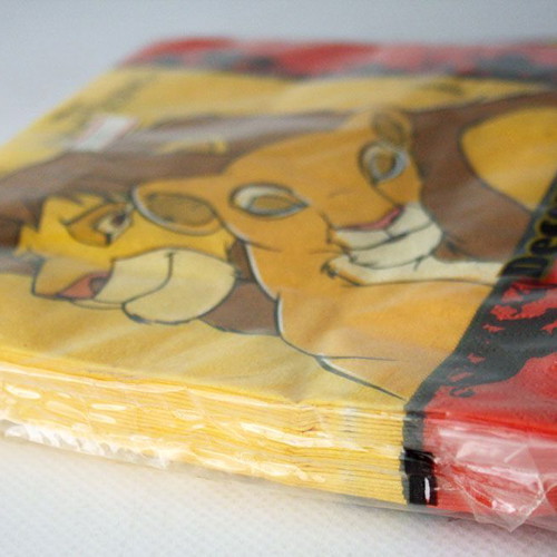 Vintage 90's The Lion King party set 20 paper napkins 7 bags Decorata new