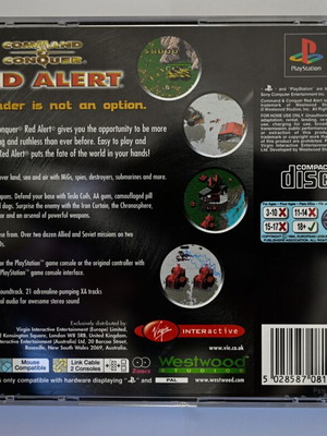 Command & Conquer Red Alert PS1 complete set with 2 discs like new
