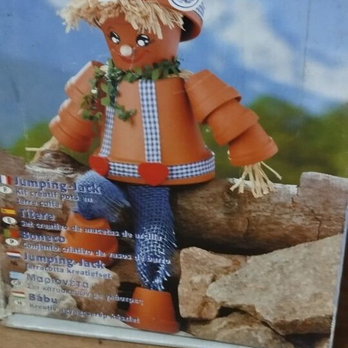 Decorative marionette with flower pots