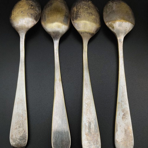 Vintage 60s spoons and forks used, set of 9 pieces
