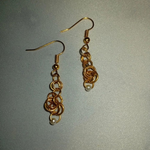 Handmade magical earrings gold color