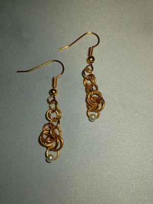 Handmade magical earrings gold color