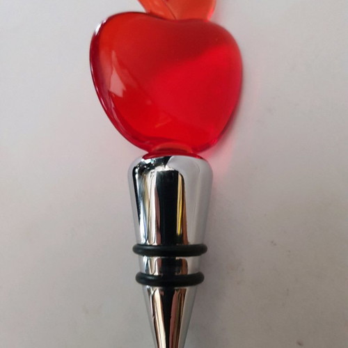Collectible stainless steel bottle stopper used