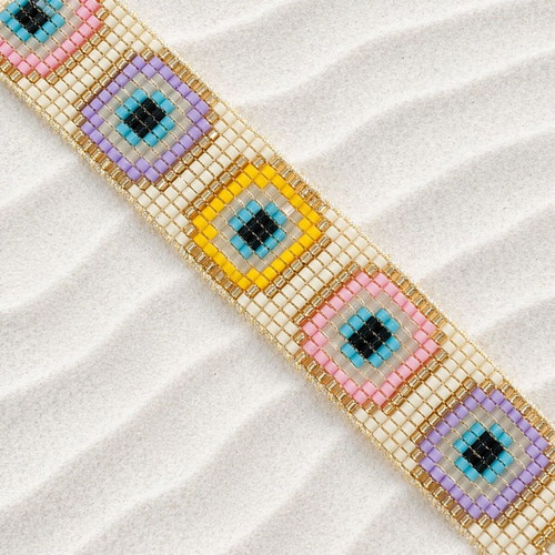 Handmade miuki bead bracelet new, multicolor