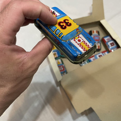 Vintage Racing Toy Cars used with box, Japanese friction powered