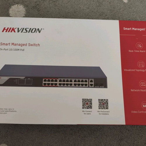 Hikvision DS-3E1326P-EI/M switch new with 20 PoE ports