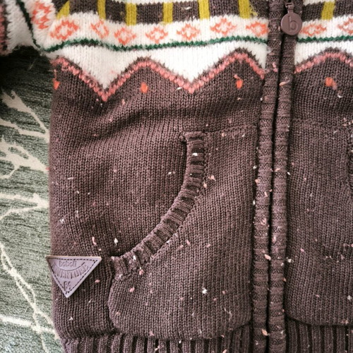 Boboli children's cardigan with zipper and detachable hood like new