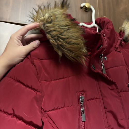 Winter red jacket like new, size M