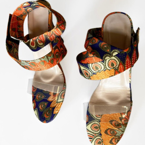 Shein colorful sandals with 10 cm heel new, size 37