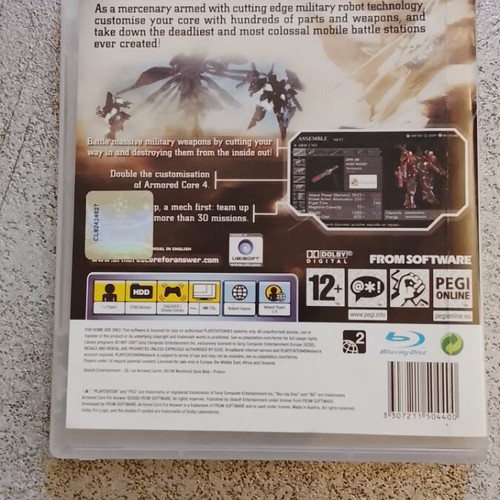 Armored Core for Answer PlayStation 3 like new