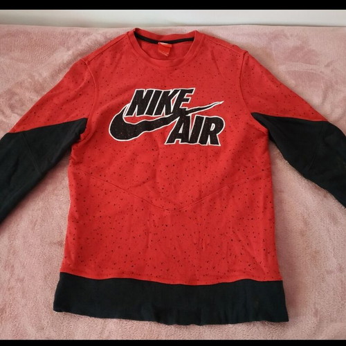 Nike men's long-sleeve shirt used, size Small, black-red