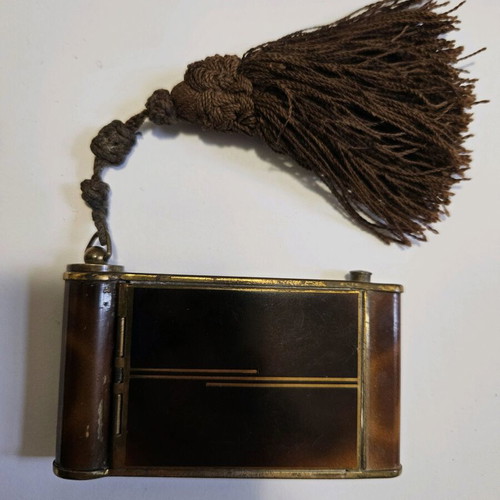 Vintage Art Deco Compact and Lipstick used personal item