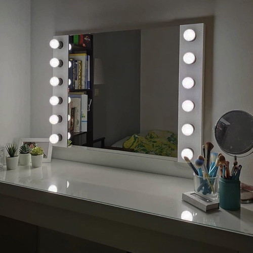 Professional makeup mirror with LED lights and switch new