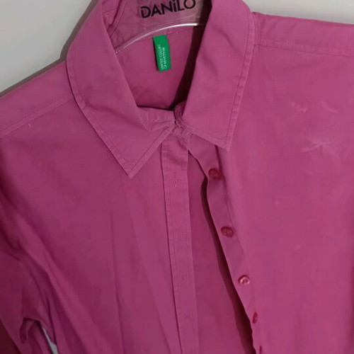 Benetton long-sleeve shirt used, pink, size S