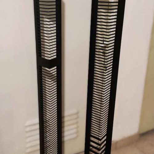 Metal CD Tower Set vintage black matte, like new