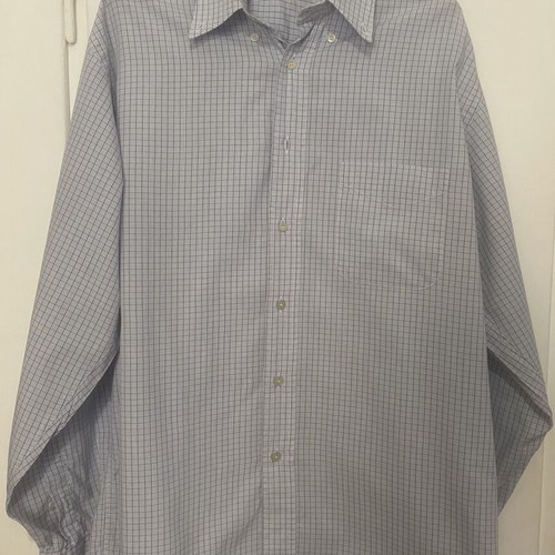 Men's Checked Shirt long sleeve, pocket, French seam, like new, size L