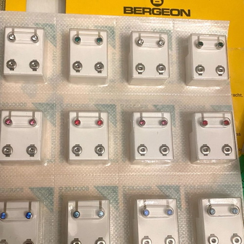 Bergeon Ear Piercing Earrings Steel Sterilized Pack of 60 Pairs